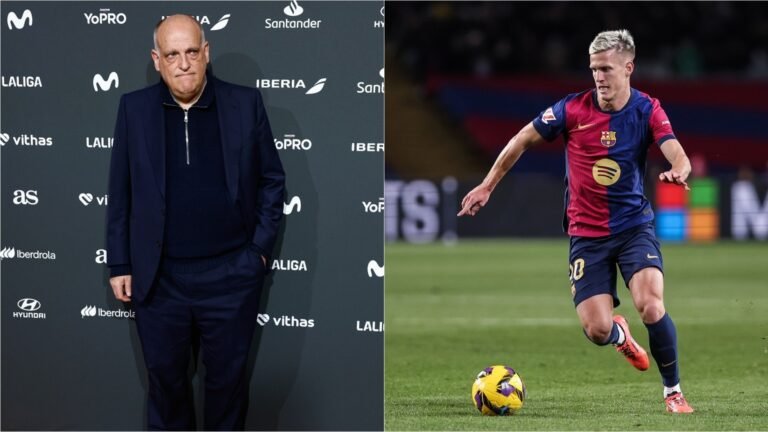 La Liga de Tebas da por no inscrito a Dani Olmo al no presentar el Barça “ninguna alternativa”