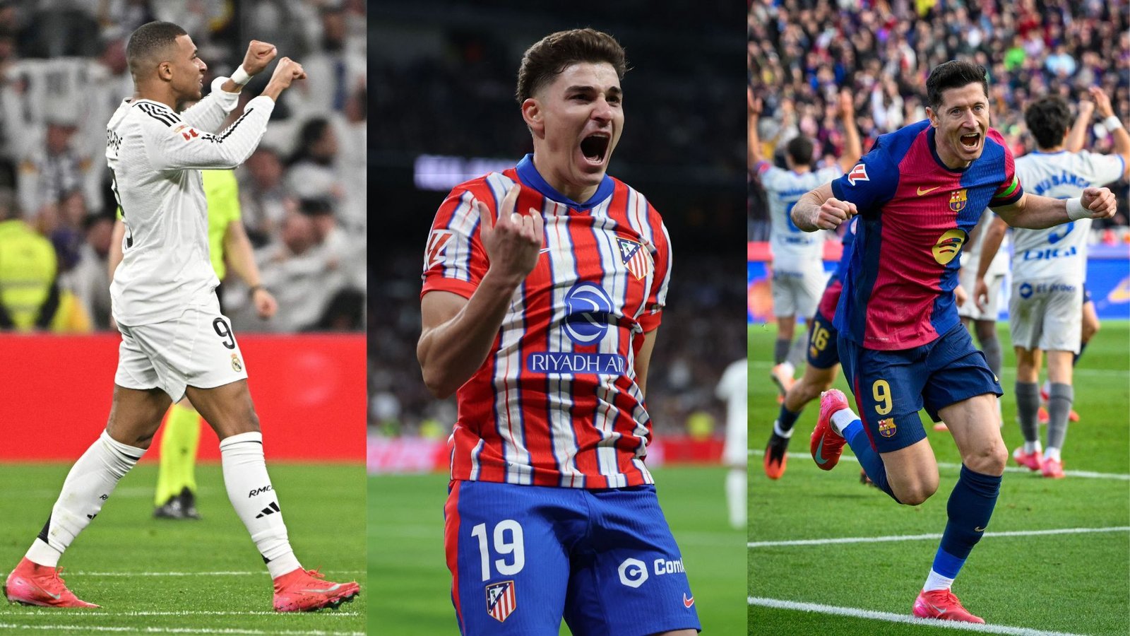 Real Madrid, Atlético y Barça, en dos puntos en la lucha por LaLiga Real Madrid, Atlético y Barça, en dos puntos en la lucha por LaLiga