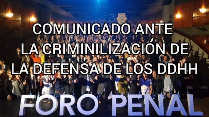 Foro Penal rechaza acusaciones y reafirma su compromiso con los derechos humanos Foro Penal rechaza acusaciones y reafirma su compromiso con los derechos humanos