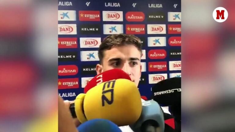 La provocación de Gavi a los aspersores del Espanyol