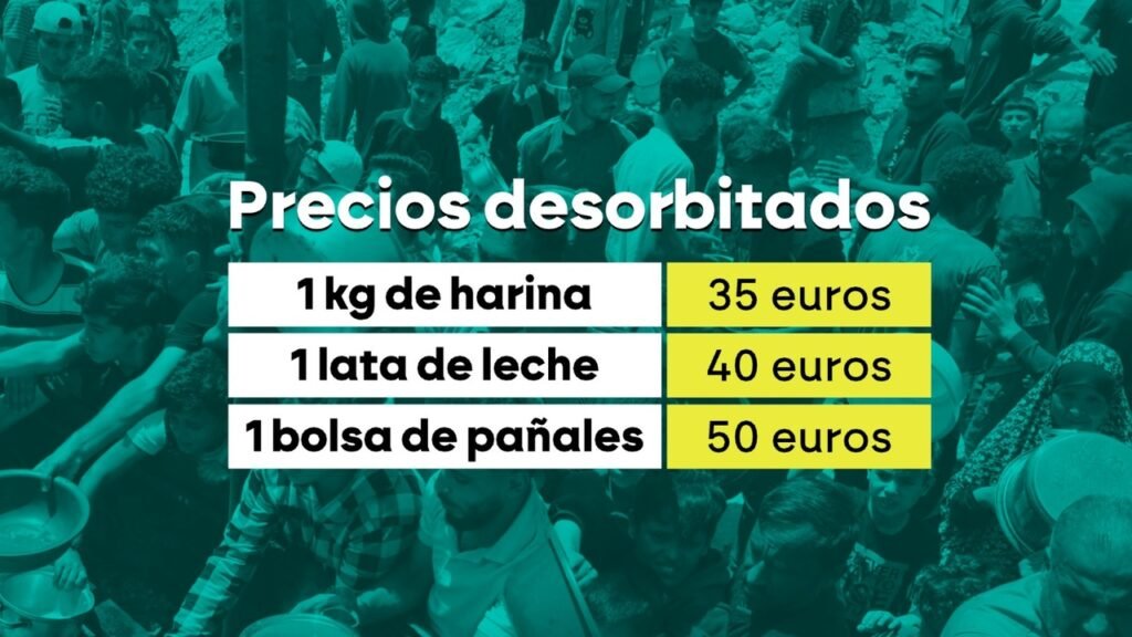 40 euros por leche, 35 por un kilo de harina 40 euros por leche, 35 por un kilo de harina