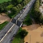 Colapsó un puente en la principal autopista que conecta Caracas con el oeste de Venezuela por las intensas lluvias