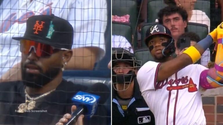 Ronald Acuña Jr recibe consejo de José Reyes en New York